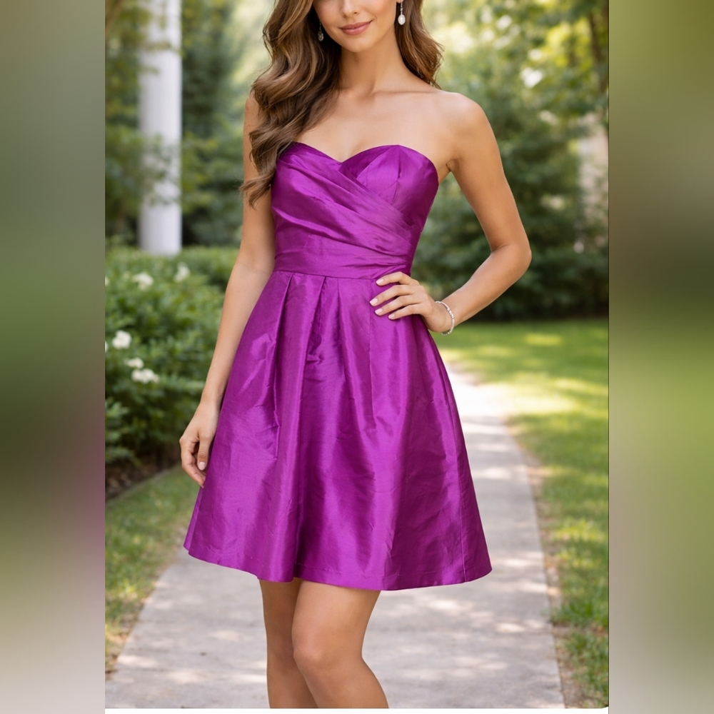 Alfred Sung Dessy Collection NWT Paradise pink strapless dress